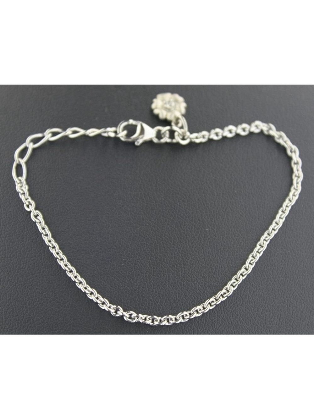 Sterling Silver Flower Charm Bracelet